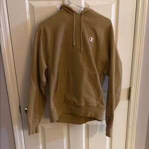 Champion Tan Pullover Sweater with Ribbed Cuffs